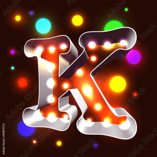 Retro vegas lamps ABC for signboard club cinema or bar - capital