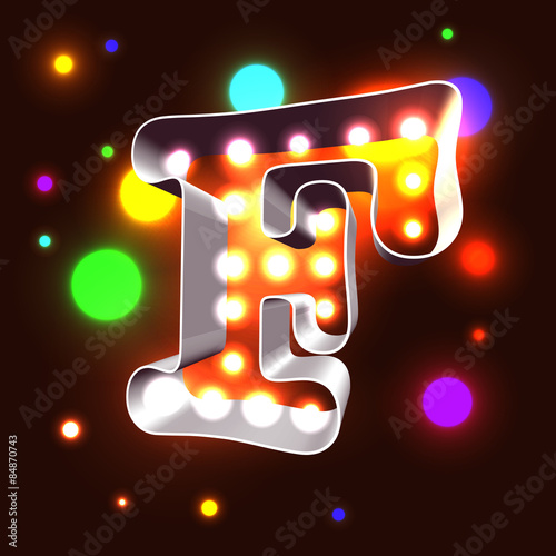 Retro vegas lamps ABC for signboard club cinema or bar - capital