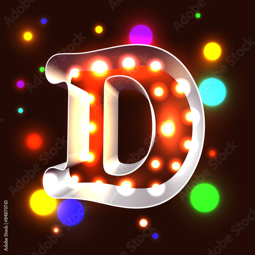 Retro vegas lamps ABC for signboard club cinema or bar - capital
