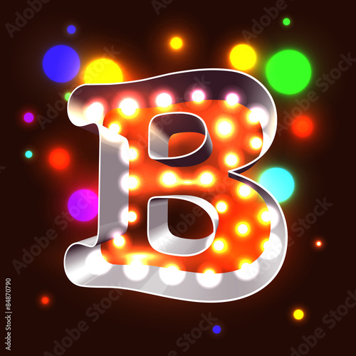 Retro vegas lamps ABC for signboard club cinema or bar - capital
