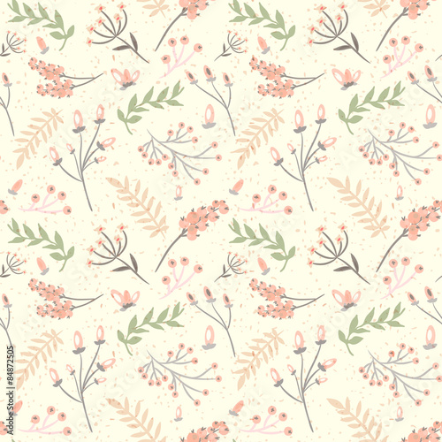 Elegant seamless pattern with flowers, vector illustration