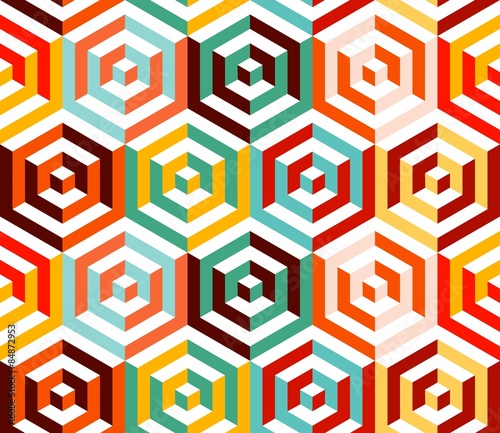 Abstract isometric 3d hexagon pattern background