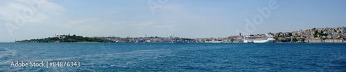 Istanbul Panoramic View from Blue Mosque to Dolmabahce Palace, Turkey