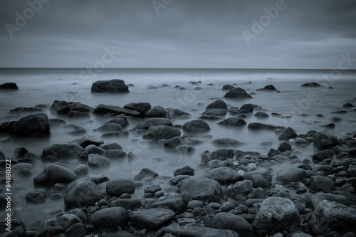 Rocky shore.