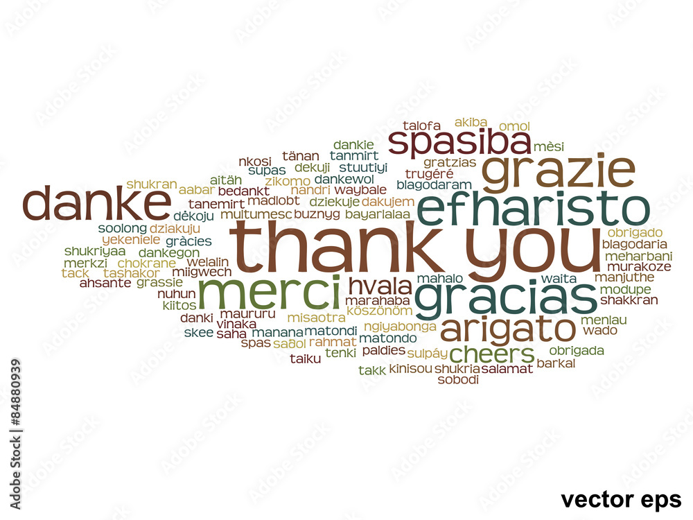 Conceptual thank you word cloud Conceptual thank you word cloud
