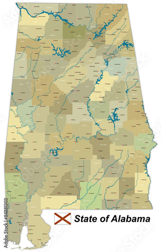 Karte von Alabama