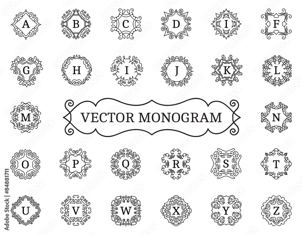 Elegant vector monogram collection Elegant vector monogram collection