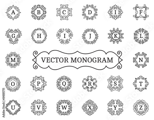 Elegant vector monogram collection photo