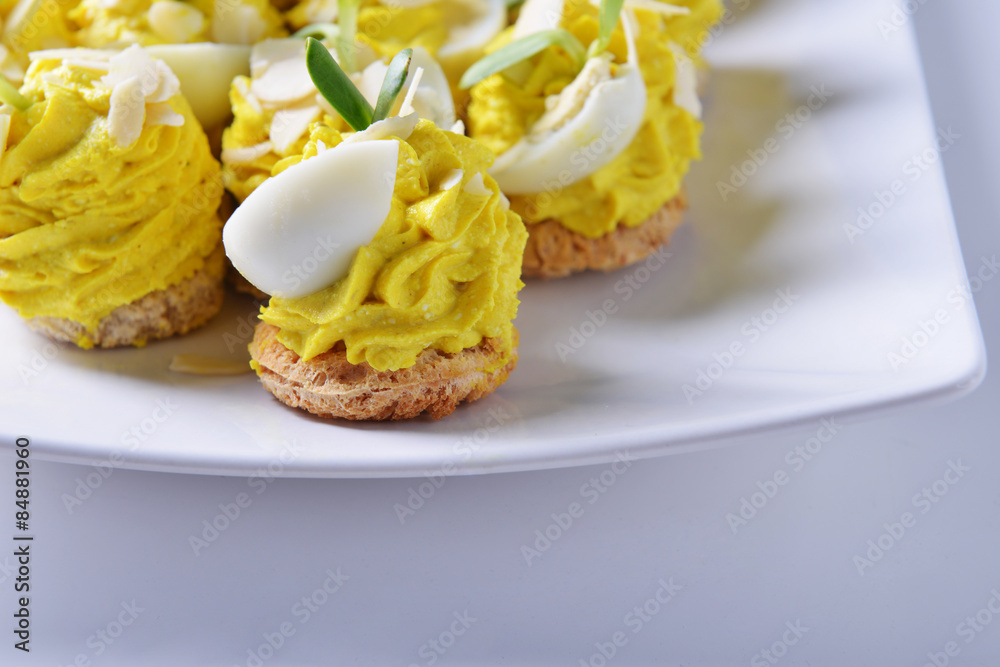 appetizer with eggs appetizer with eggs