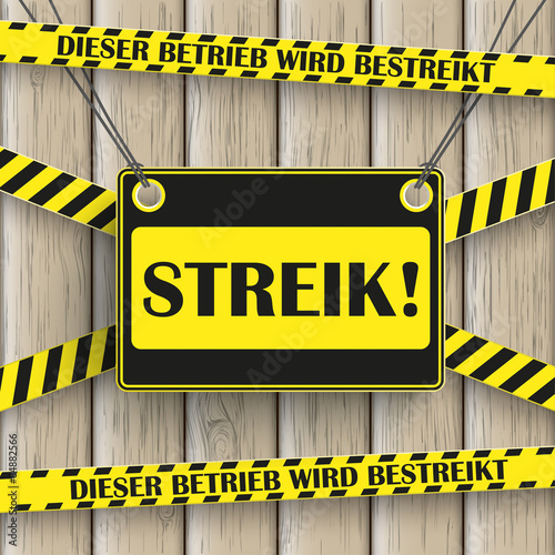 Streik Yellow Wooden Background
