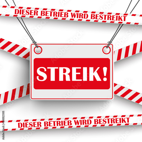 Streik White Background