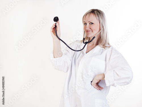 Pretty doctor with stethoscope