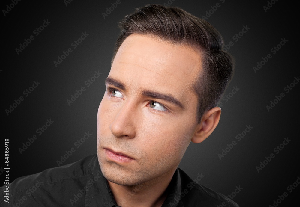 Contemplating, man, contemplative. Contemplating, man, contemplative.