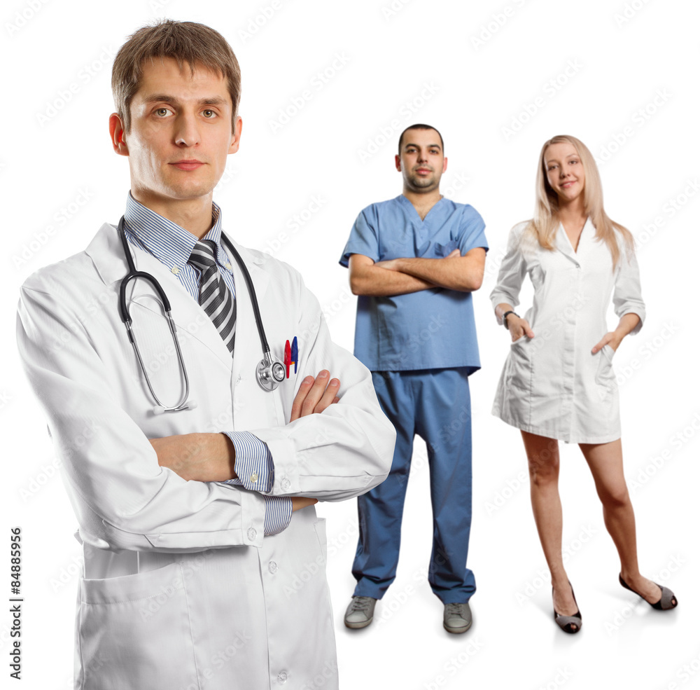 young doctor man with stethoscope young doctor man with stethoscope