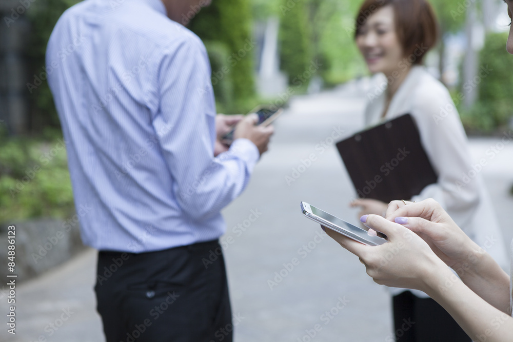 Women who are using the smartphone Women who are using the smartphone