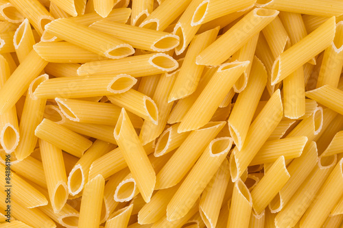 dried penne pasta background
