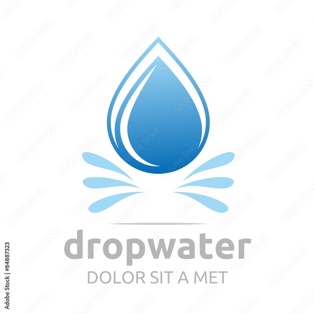 Logo drop water vector shapes symbol Logo drop water vector shapes symbol