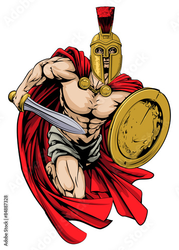 Spartan warrior mascot