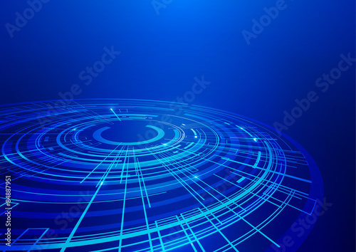 Abstract Technology Blue Background