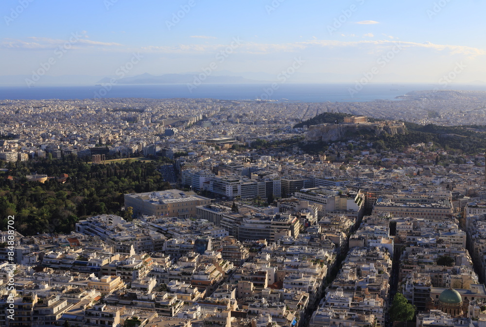 View of Athens from the hill Lykavitos