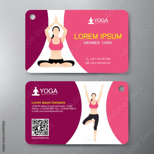 Yoga and Sport Card Design.