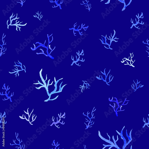 Watercolor coral pattern