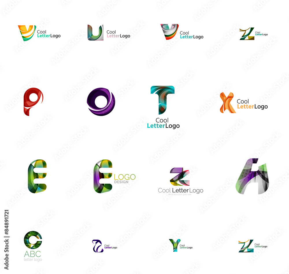 Set of universal company logo ideas, business icon collection Set of universal company logo ideas, business icon collection