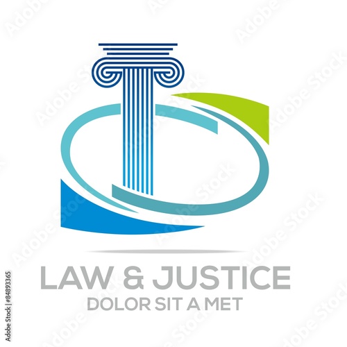 Logo Vector Law Building and Justice