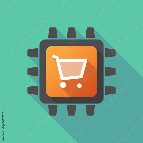 CPU icon with a shopping cart