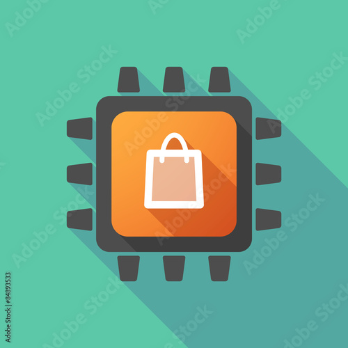 CPU icon with a shopping bag