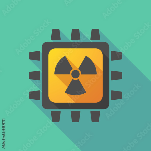 CPU icon with a radioactivity sign