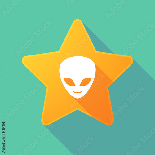 Star icon with an alien face