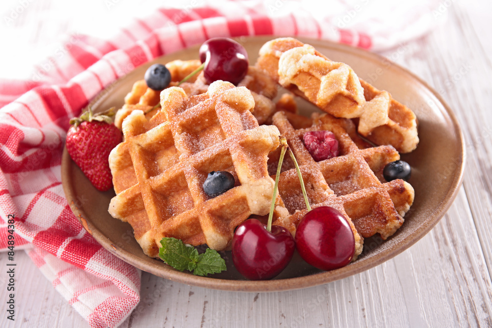 waffles and berry fruit waffles and berry fruit