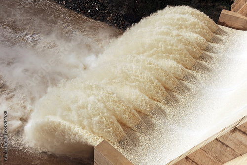 Water discharge, reservoir, Spain photo