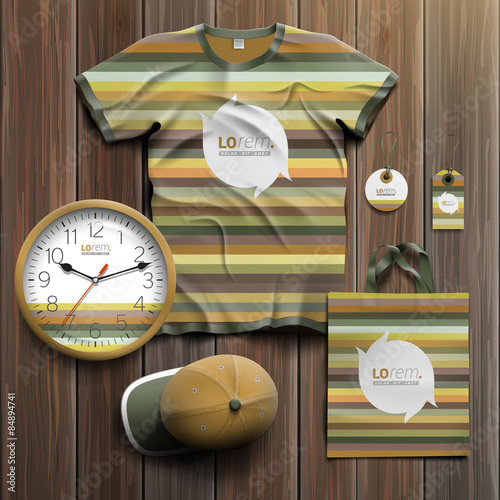 Corporate identity template and promotional gifts