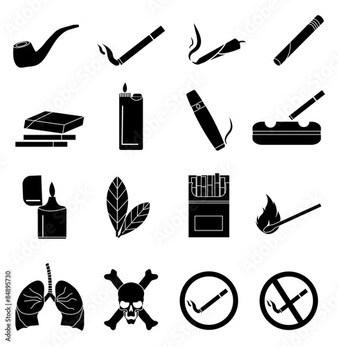 Smoking icons set
