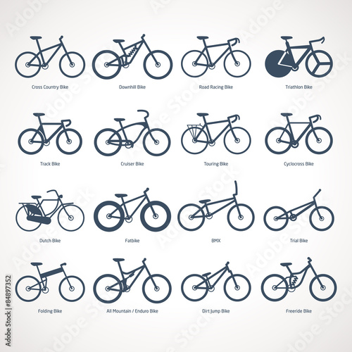 Bicycle Types, vector illustration