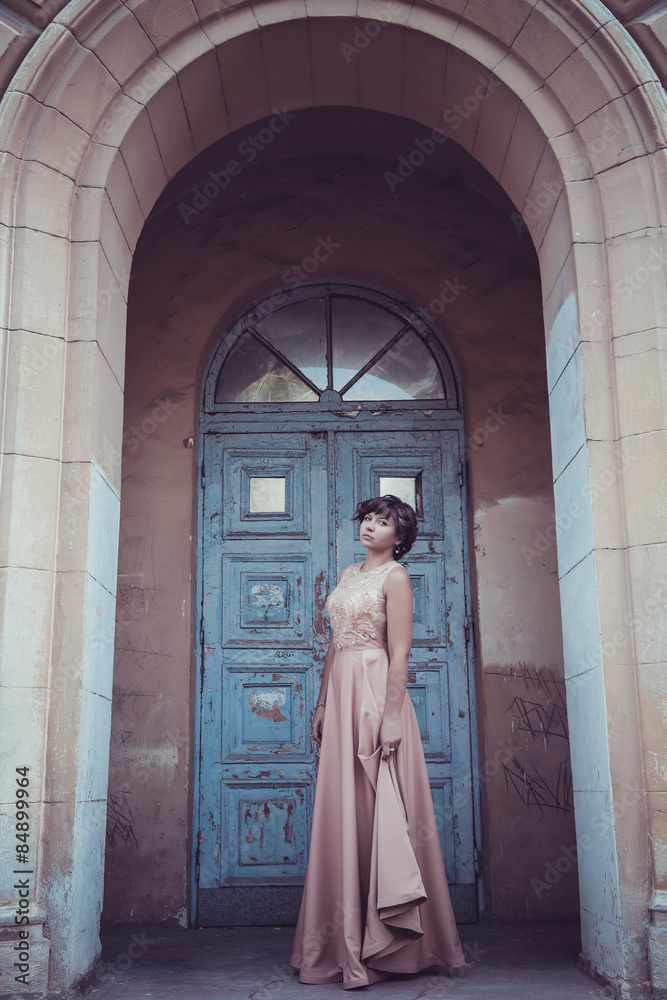 beautiful city woman has walking on a street