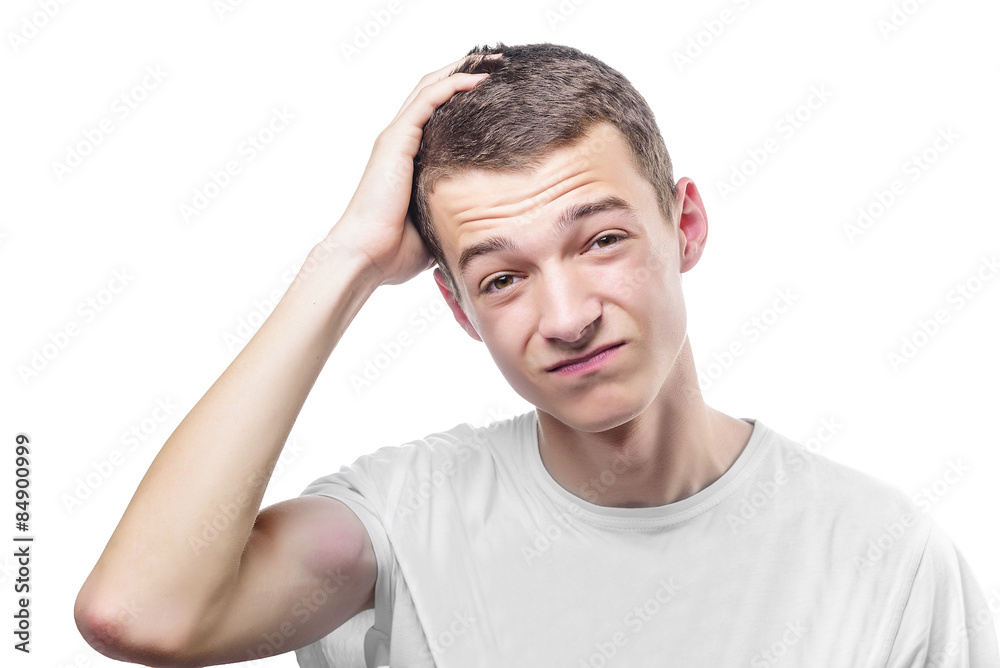 Young man with headache. Young man with headache.