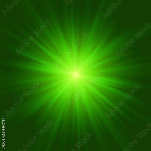 Abstract green glowing background. Vector illustration