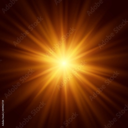 Abstract image of lighting flare. Vector illustration
