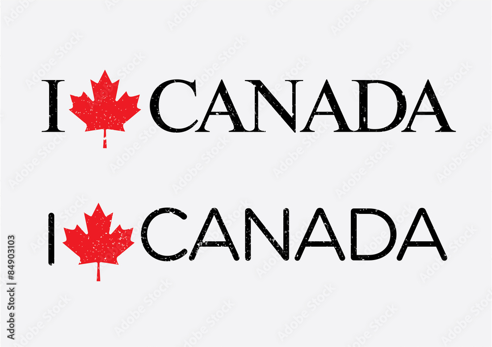 I Love Canada Vector Template I Love Canada Vector Template