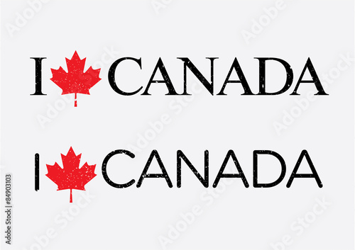 I Love Canada Vector Template