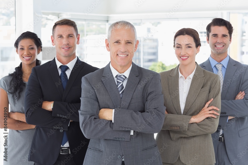 Business colleagues standing in a row Business colleagues standing in a row