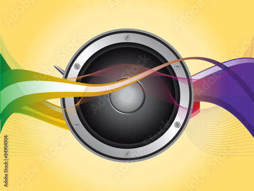 speaker and waves background