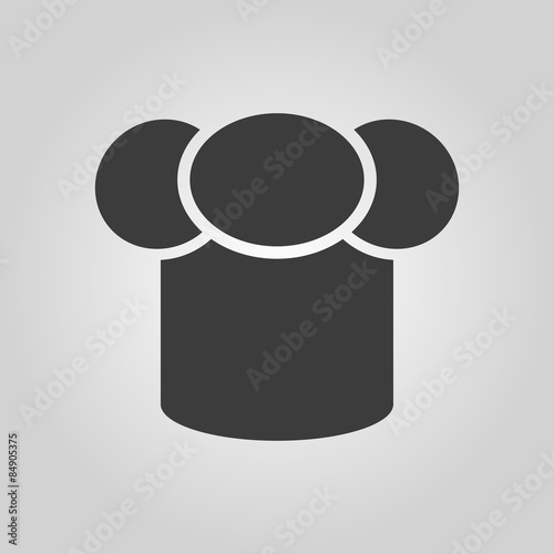 The toque icon. Chef and cook symbol. Flat