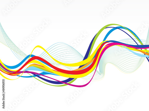 abstract artistic colorful line wave background