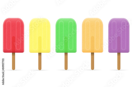 ice cream frozen juice on stick vector illustration