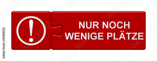Tableau sur toile Puzzle Button Nur noch wenige Plätze