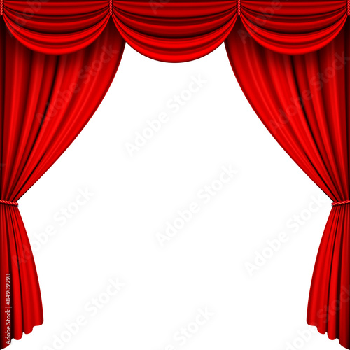 Vector Red Stage Curtains.